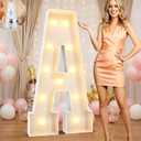 Ledido 4FT Warm White & Cool White Marquee Light Up Letter A, Easy to Assemble Marquee Letters 4 Feet Tall, Large Lighted Letter for Birthday Graduation Baby Shower Anniversary Party Decorations (A)