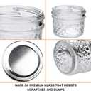 Accguan Mini Mason Glass Canning Jars,4 OZ Jelly Jars With Regular LidsSilver,Ideal for Honey,Jam,Wedding Favors,Shower Favors,Small Pice Jars 40 PACK