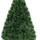 3 ft. Pre-Lit Fiber Optic Artificial PVC Christmas Tree Tabletop with Plastic Stand
