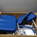 Loyoda FSA/HSA Eligible Sliding Shower Chair Tub Transfer Bench for Bathtub with Swivel Seat, Padded Shower Bench with Pivoting Arms, Height Adjustable Shower Seat, 350 lbs, Blue, Standard