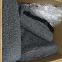HOMBYS Sherpa Fleece Lumbar Support Pillow with Headrest for Recliner,Memory Foam Recliner Chair Cushion for Back Pain,Big High Back Support for Recliner with Chair Headrest for Elderly (Grey)