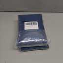 2 x Lecloud Leia Dusty Blue Sheer Valance for Windows 14 Inch Length 2 PCS, Dual Rod Pockets Living Room Bedroom Short Curtains, Jacquard Clip Textured Leaf Window Treatments, 40 W x 14 L