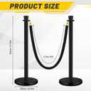 Wesiti 4 Pcs 2026 Wedding Stanchions and Velvet Ropes Set, Black
