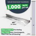 EcoFoil Perforated Radiant Barrier 4’ x 250’ (1000 Sq. Ft.), Radiant Barrier Insulation for Attic, Reflective Insulation Roll with Tiny Perforations, Blocks 96% Radiant Heat, Made in USA