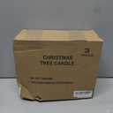 Yongmao Glittering White Christmas Tree Shaped Flickering Flameless LED Candles with Timer, Real Wax Battery Operated for Home Party Decoration and Gift (Set of 3)