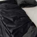 Joydeco Velvet Curtains 108 inches Long 2 Panels, Luxury Blackout Thermal Insulated Super Soft Rod Pocket Window Drapes for Bedroom Living Dining Room, Black, W52 x L108 (52"W x 108"L (Pack of 2), Rod Pocket | Black)