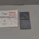 4PCS Water Absorbing Stone Tray, Quick Drying Diatomite Stone Sink Tray, Water Absorbent Diatomite Coasters Used for Hand Soap Dispenser Toothbrush Sponges Holders in Bathroom Counter and Kitchen Sink (Dark Gray)