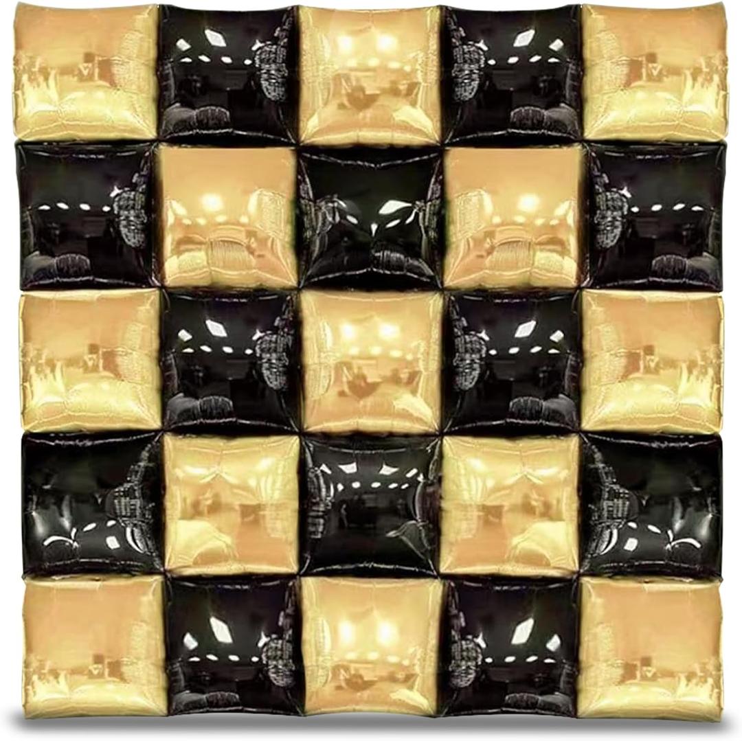 Huge Black and Gold Balloon Wall Backdrop - Double Sided 22 Inch, Pack of 25 | Balloon Tunnel, Black and Gold Graduation Decorations 2025, Graduation Balloons, Prom Decorations 2025