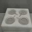 4 Pack Ribbed Glass Coffee Mugs, 16 Oz Clear Large Tea Glasses with Handle, Classic Vertical Stripes Drinking Cups Vintage Glassware for Beverages, Cappuccino, Latte, Espresso, Juice