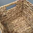 SpaceAid 6 Pack Wicker Basket, Storage Baskets for Organizing, Woven Rattan Basket with Handles for Shelves, Water Hyacinth Large Cube Organizer Storage Bin, 10.5x10.5x10.5 inch, Natural