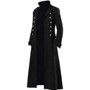Mens Vintage Victorian Steampunk Uniform,Gothic Medieval Frock Coat Cosplay Halloween Costume Tailcoat, Size M