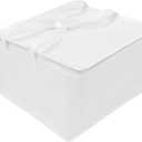 Hemoton White Insulated Food Bag 16X16X10 Inch Thermal Food Carrier for Hot and Cold Meals Foldable Insulation Bag for Cake Bbq Seafood and Takeout Transportation