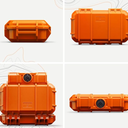 Evergreen 56 ToughBox - EDC Dry Box Protective Case USA Made for Organization of Cameras, Phones, Camping, Fishing, Hiking, Water Sports (Orange)