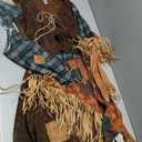 EraSpooky Women Wicked Scarecrow Costume Adult Halloween Straw Dress Kit (Large)