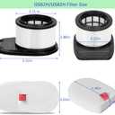 IZ662H IZ682H Filters for Shark Rocket Pet Pro IZ662H IZ682H Stick Vacuums, Include 2 Pack Filter and 4 Pack Foam and 4 Pack Felt Filter Kit