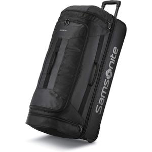 Samsonite Andante 2 Wheeled Duffel Bag 32-Inch Durable Rolling Luggage with Inline Skate Wheels, Push-Button Handle & Spacious Compartments Travel-Friendly and Lightweight - All Black