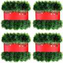 4 Pack Total 262 ft Green Christmas Garland Non Lit Artificial Greenery Pine Garland Christmas Decorations Soft Holiday Decor Home Garden for Outdoor Indoor Stairs Fireplaces