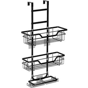 SunshineFace Over The Door Shower Caddy Rustproof, 3 Tier Hanging Shower Organizer with Hooks No Drilling Removable Shower Shelves Over Door Shower Caddy for Bathroom