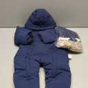 Baby Girl Boy Snowsuit Cute Down Jacket Hooded Romper Light Puffer Padded Jumpsuit Infant Winter Outwear (18-24 Months, Blue)