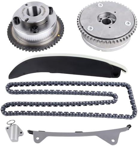 NEXAGEBIUS Engine Exhaust & Intake Timing Chain Kit, CVVT Camshaft Gear Camshaft Sprocket Compatible with 2017-2022 Hyundai Elantra Kona Veloster Kia Forte 5 2.0L Replace 24350-2E700 24321-2E010
