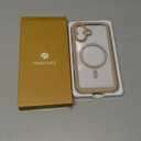 Miracase for iPhone 17 Case 6.3'', Full-Body Military Grade Drop Protection Outdoor Phone case with Built-in Glass Screen &Camera Control,Easy Installation,No Gap,Compatible with MagSafe, Gold