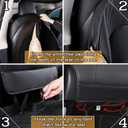 for Tesla Model Y 3 S X (Juniper & Highland Included) Seat Back Kick Protectors for Kids Kick Mats Leather Back Seat Cover Protect from Mud, Stains, Scratches, Set of 2 for Tesla Accessories