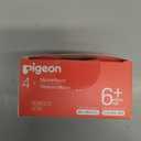 Pigeon Silicone Nipple (L) with Latch-On Line, Natural Feel, 6+ Months, 4 Counts