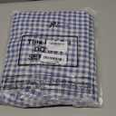 Mindsoft Blue Gingham Ruffled Tablecloth 84 x 60 Inches Rectangle Cotton Linen Checkered Table Cloth Buffalo Plaid Farmhouse Vintage Decorative Tablecover for Picnic Kitchen Dining Room Home Party