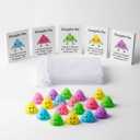 Leyndo 25 Sets Mini Figurine Toys Small Fake Figures with Note Cards and Bags Bulk for Humorous Gift Prank Hide Seek Goodie Bags Stuffer Party Supplies(Multicolor)