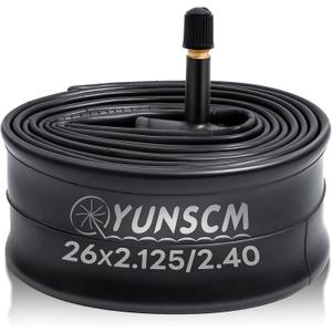 1-Pack 26x2.125/ 2.25/ 2.35 Bike Inner Tube AV32MM Schrader Valve Heavy-Duty 26" Bicycle Tube Compatible with 26x2.125 26x2.25 26x2.3 26x2.35 26x2.40 Bike tire Tube