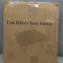 1 Pcs Adjustable Cat Litter Box Step, Litter Box Cat Ramp Double Layered with Filter Function Easy Clean for Old and Kitten(Yellow)