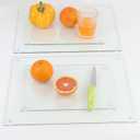 4Pcs Tempered Glass Cutting Board for Kitchen Countertop with Rubber Feet Non-slip Chopping Board Clear Cutting Board Scratch Resistant,Heat Resistant,Shatter Resistant,Dishwasher Safe (clear-4pcs) (clear-4 pcs)