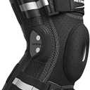 NEENCA Professional Knee Brace for Knee Pain, Adjustable Hinged Knee Support with Removable Side Stabilizers, Strong Stability for Joint Pain Relief, Arthritis, Meniscus Tear, ACL, PCL, Runner, Sports. XL