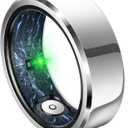 RIFESI Smart Ring for Women Men, Fashion Minimalist Fitness Ring & Sleep Tracker Ring with Heart Rate, Blood Pressure, 5ATM Waterproof Health Ring, No Subscription, Gifts for Women Men Gift (Silver, 8)