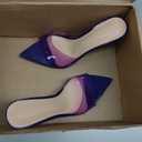 Women'S Clear Pointed Open Toe Stiletto Heel Slide Sandals Fashion Sexy Slip On Transparent Strap High Heels Mules Summer Backless Party Wedding Prom Dress Shoes, 37