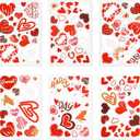 2 x 6 Sheets Heart-Shaped Static Cling Decals for Wedding Decor Removable Anniversary Decor Heart Window Stickers for Smooth Surfaces | No Adhesive, Easy to Apply