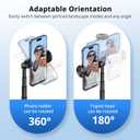 2 x SYNCWIRE 55" Selfie Stick Phone Tripod for iPhone, All-in-one Extendable Aluminum Selfie Stick with Remote, Travel Tripod for iPhone 17/16/15/14/13/12 Series and More Smartphones (Black)