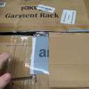 Extendable 49.8-74.8" W Stainless Steel Clothes Rack, Silver