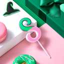 3 x Witch Number Birthday Candle, Pink and Green Birthday Candle Cake Topper for Wizard Theme Party Supplies Decorations(Number 8)