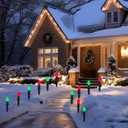 25FT C7 Vintage Christmas String Lights with 27 Red & Green Ceramic Bulbs, Hanging Outdoor & Indoor String Lights for Christmas Decor (Green Wire)