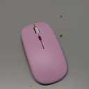 WREANU Wireless Bluetooth Mouse Rechargeable Laptop Mice with LED Lights Silent Slim Use(BT5.2 and 2.4G Portable USB Receiver) Dual Mode Computer Mouse for Laptop/iPad/Tablet/Apple/Computer/Mac(Pink)
