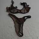 Lilosy Sexy Mesh Sheer Push Up Lingerie Set (Large, Underwire Leopard)