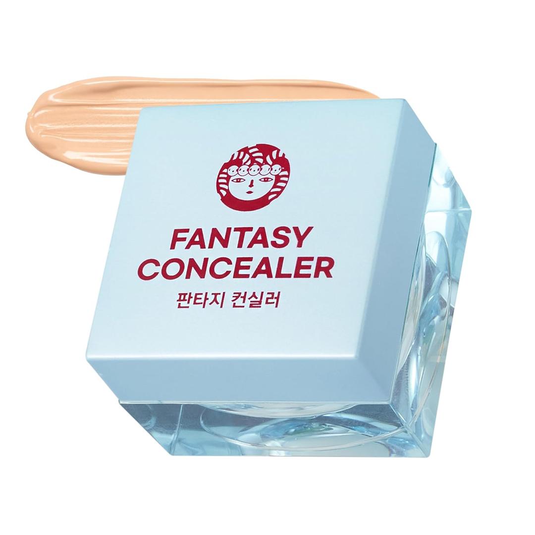 Fantasy Concealer Natural Salmon Korean Makeup Concealer for Flawless Coverage Dark Circles Blemishes 8ml 0.27 fl oz
