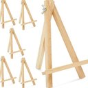 6-Pack Wooden Easel, Mini Easel Stands and Place Card Holders for Table Top Artwork Display, Invitations, Photos, Party Favors, DIY Arts and Crafts Projects (7 Inches)