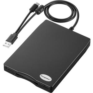 Floppy Disk Reader 3.5 inch External USB Floppy Disk Drive Floppy Disc Reader for PC Laptop Windows 11/10 (Frosted Texture, 3.5 Inch)