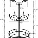 Mug Holder Tree, Coffee Cup Holder for Countertop, 360 Rotating Metal Coffee Mug Rack with 10 Hooks, 3 Tier Cup Rack Bar Station Organizer, Kitchen Counter Decor