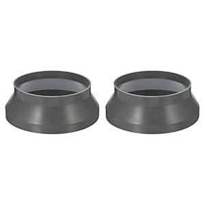 PATIKIL 10" to 8" Duct Reducer Connector, 2pcs Heating Cooling Ventilation Fire-Resistant Increaser Adapter Pipe Fitting for Vent System, Grey 250x200 mm ID