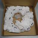 LED Light Up Halloween Ghost Wreath for Front Door, Cute Spooky Party Decor