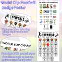 rosulasi Evolution of the World Cup Poster World Cup Merchandise 2026 2PCS word cup Soccer Poster 12x16 Inch for soccer Room Decor for Boys Bedroom decor for Men Teen Gift Game Room