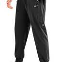 NORTHYARD Men's Athletic Running Pants Lightweight Workout Joggers Quick Dry Gym Sweatpants Active Sports Track Training (X-Large, Black)